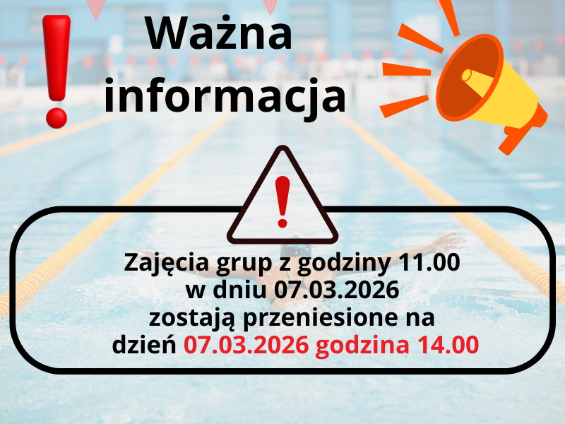 Przeniesienie zajęć 07.03.2026